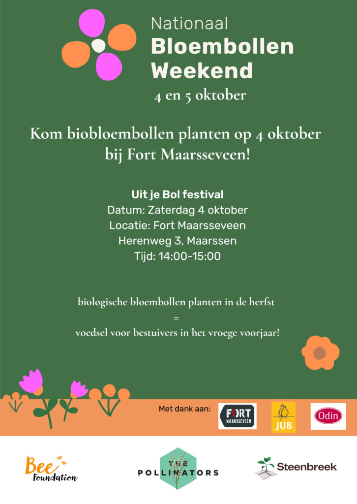 Uitnodiging bloembollenevent 4 oktober 2025 bij Fort Maarseveen